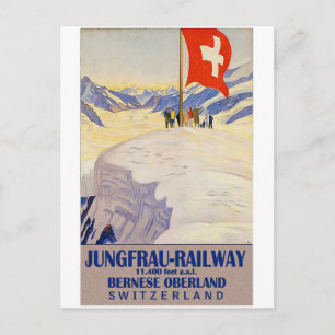 Postal Ferrocarril Jungfrau, Bernese Oberland, Suiza