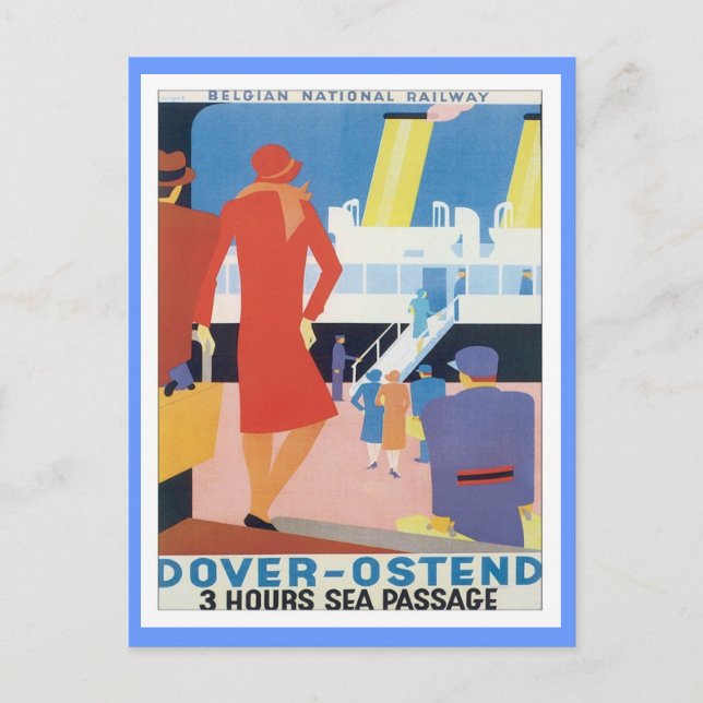 Postal Ferrocarril Nacional Belga Vintage (Anverso)