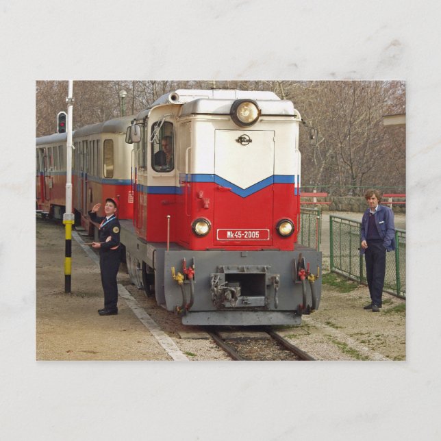 Postal Ferrocarril para niños, Budapest (Anverso)