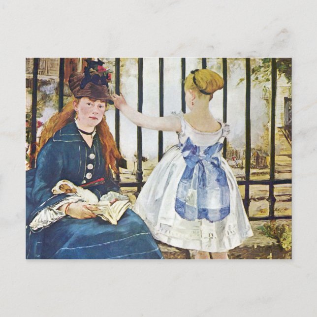 Postal Ferrocarril por Edouard Manet (Anverso)