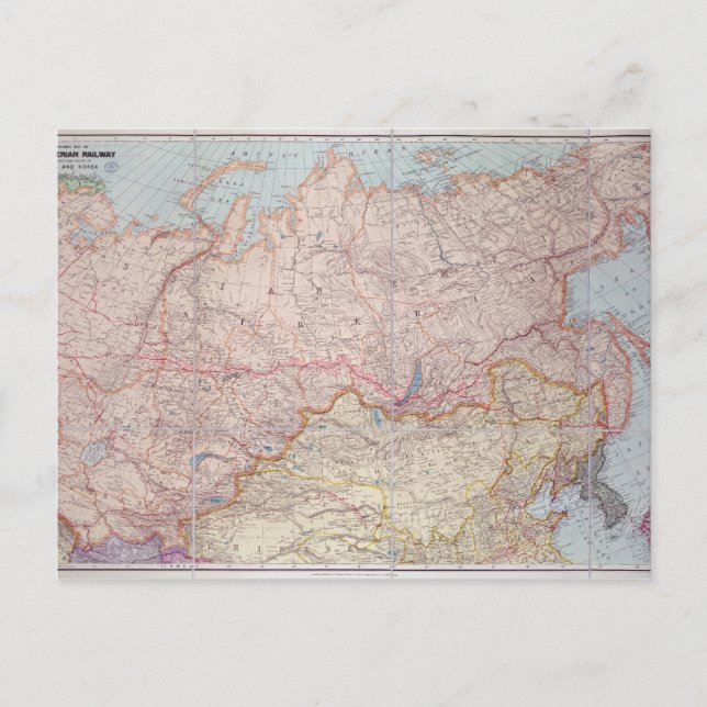 Postal Ferrocarril Siberiano (Anverso)