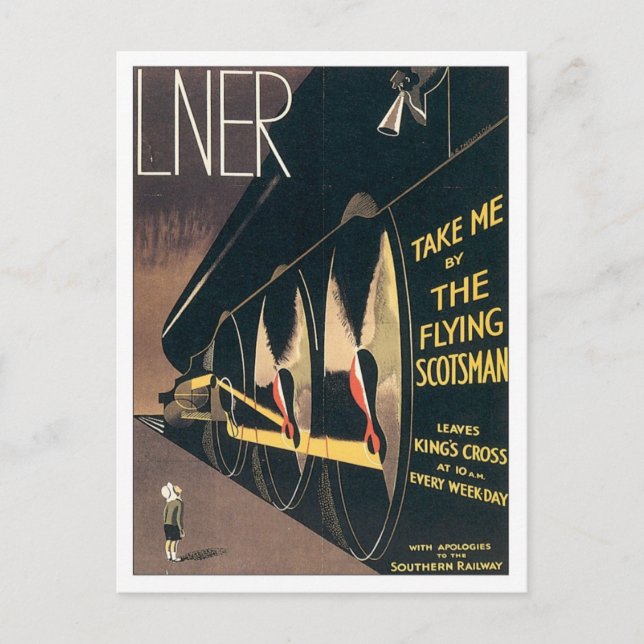Postal Ferrocarril Vintage LNER (Anverso)