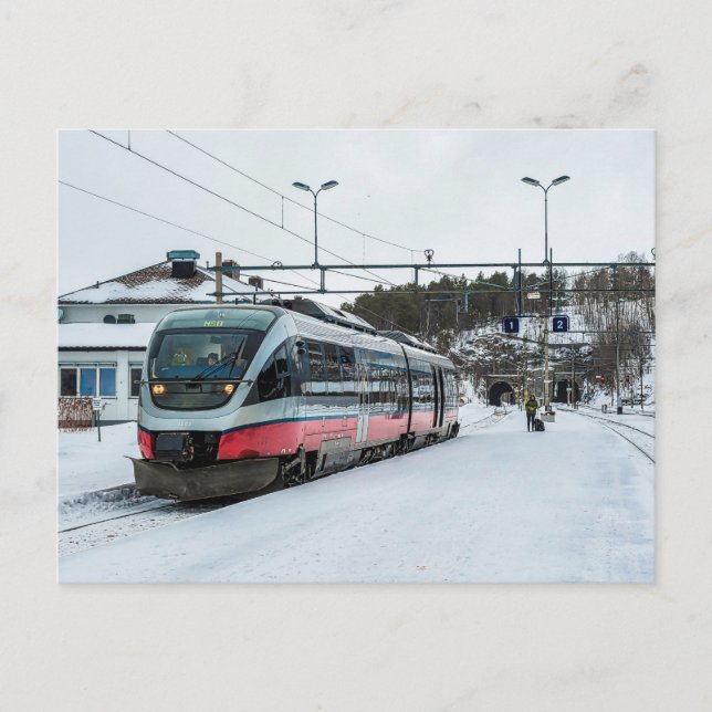 Postal Ferrocarriles estatales noruegos BM 93 en Dombås 2 (Anverso)