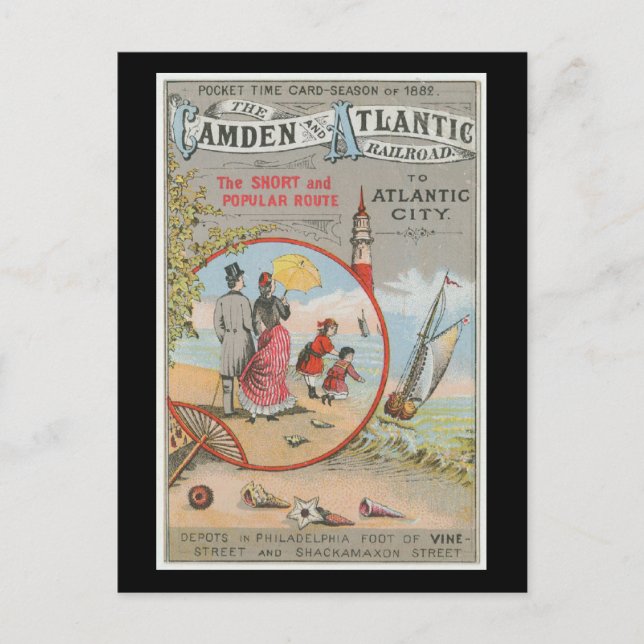 Postal ferroviaria de Camden y Atlantic (Anverso)