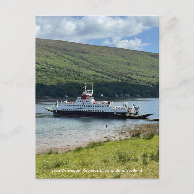 Postal Ferry CalFerry en Rubodach, Isla de Bute, Escocia (Anverso)