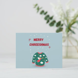 Postal Ferry Christmas Ugly Sweater Angel Postcard
