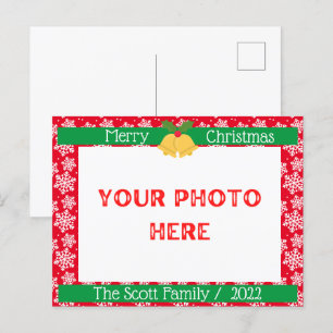 Postal Ferry Christmas White snow Family Photo Red