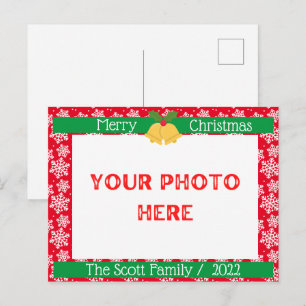 Postal Ferry Christmas White snow Family Photo Red
