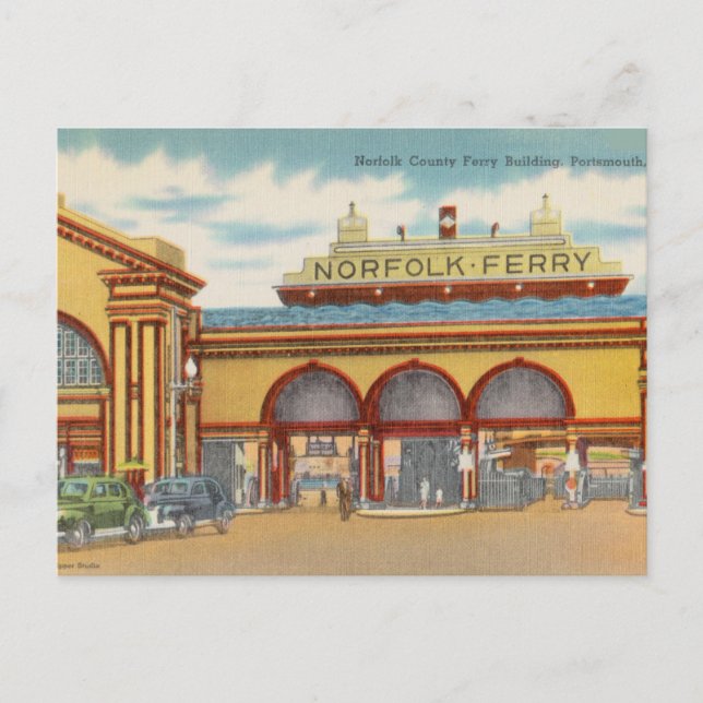 Postal Ferry del condado de Norfolk, Portsmouth, Virginia (Anverso)