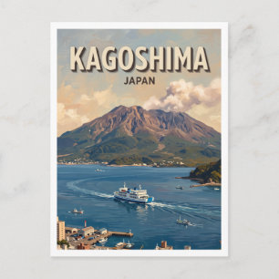 Postal Ferry Sakurajima Kagoshima Japón