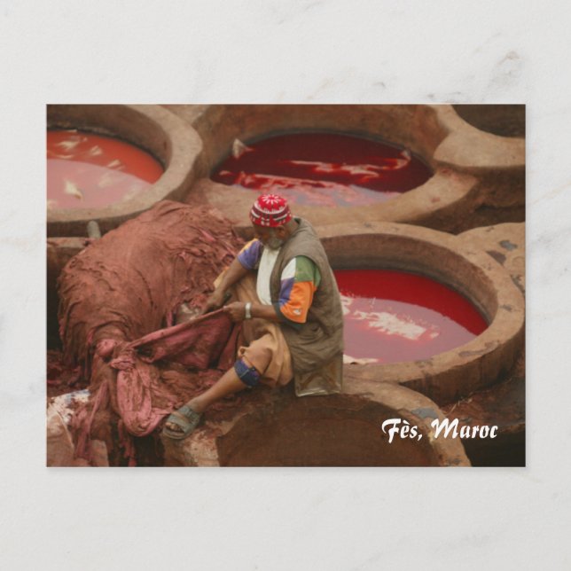 Postal Fès, Maroc (Anverso)