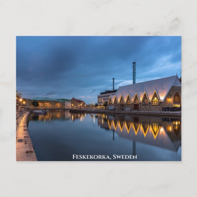 Postal Feskekorka Suecia (Iglesia de pescados) (Anverso)