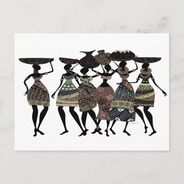 Postal Festín africano (Anverso)