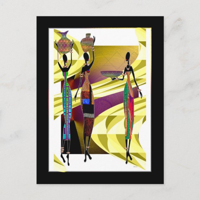 Postal Festín africano (Anverso)