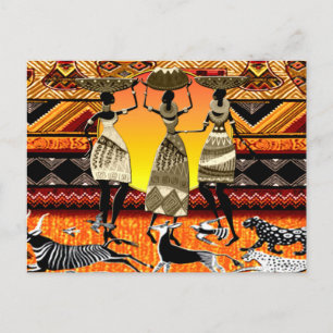 Postal Festín africano
