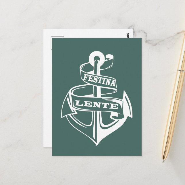 Postal Festina lente (Anverso/Reverso In Situ)