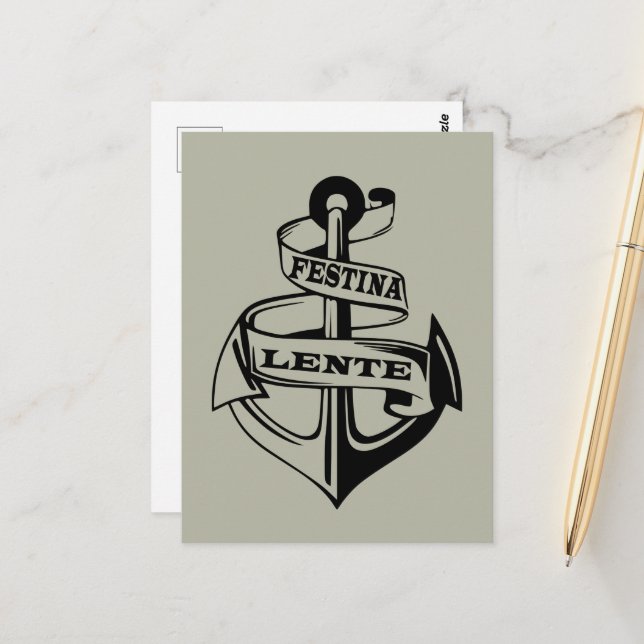 Postal Festina lente (Anverso/Reverso In Situ)