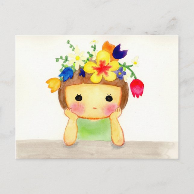 POSTAL FESTIVA あたまお花畑 (Anverso)