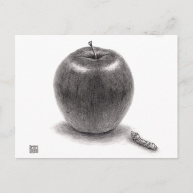 POSTAL FESTIVA りんごとあおむし (Anverso)