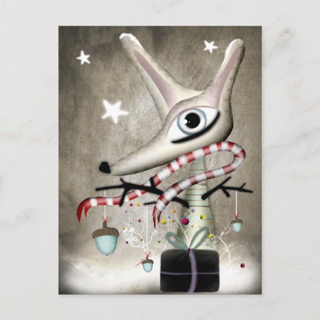 Postal Festiva ド グ de invierno nuevo año (Anverso)