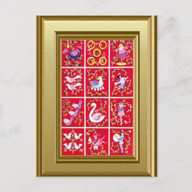 Postal Festiva 12 días de Navidades (Anverso)