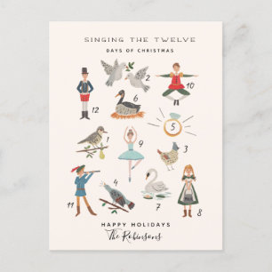 Postal Festiva 12 días de Navidades