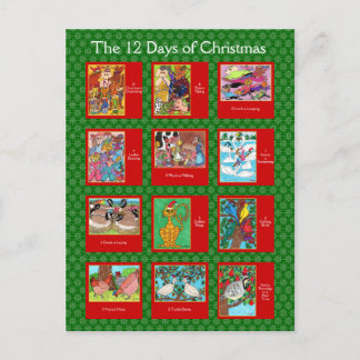 Postal Festiva 12 días de Navidades matan animales