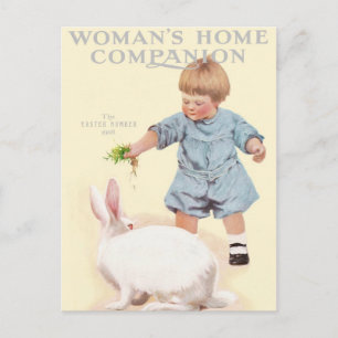 POSTAL FESTIVA 1908! "NÚMERO DE ORIENTE" YUMMY SPRING GRASS BUNNY