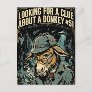 Postal Festiva 1920s Detective Donkey Noir Comic