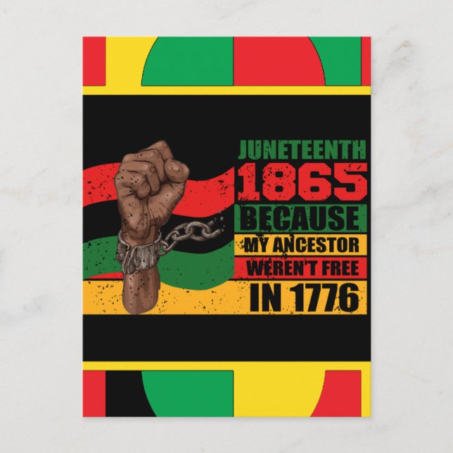 Postal Festiva 19 de junio de 1865 reinas negras melanin reyes (Anverso)
