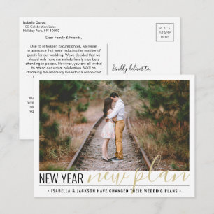 Postal Festiva 1 Photo Reduced Wedding New Years Change of Plans