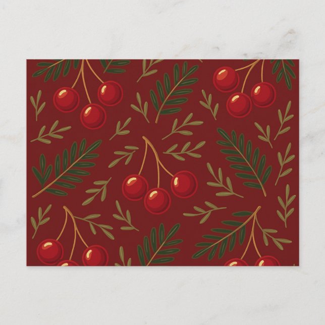 Postal Festiva 🎄 1. Sweet Cherry Holiday Charm Collection (Anverso)