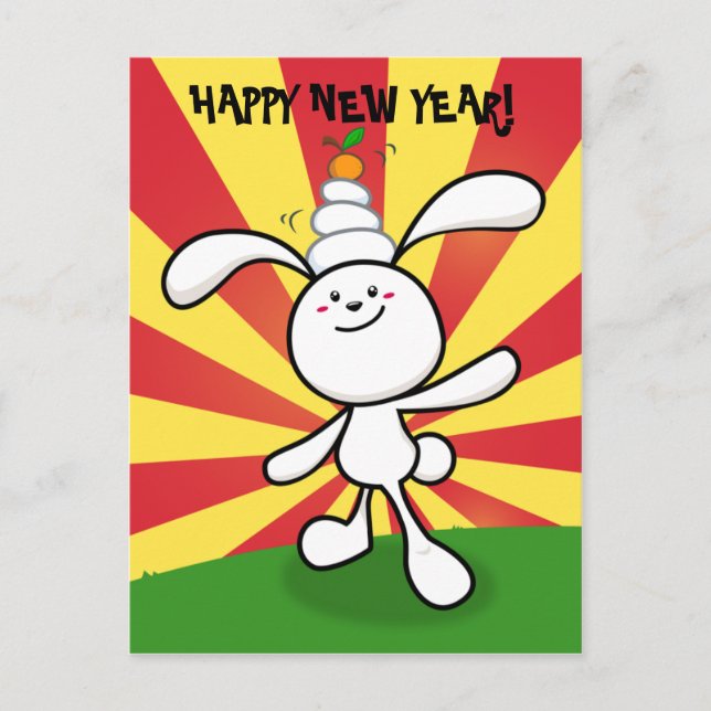 Postal Festiva 2011: Año del Conejo: ¡Mochi Balance! (Anverso)