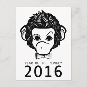 Postal Festiva 2016 años del mono (bowtie)