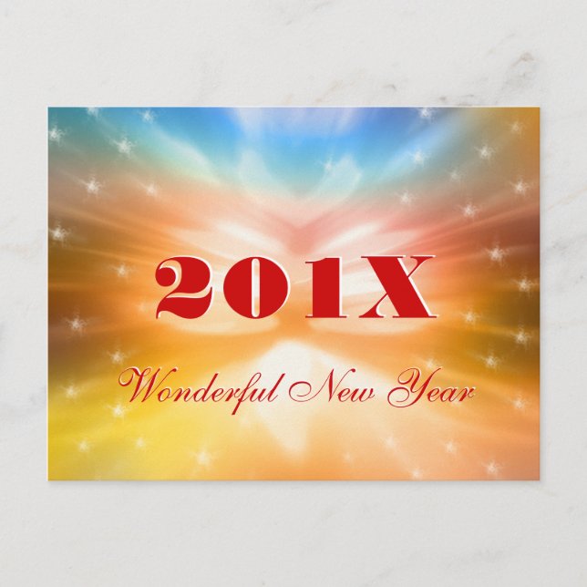 Postal Festiva 201.º Maravilloso Año Nuevo | Perfecto (Anverso)