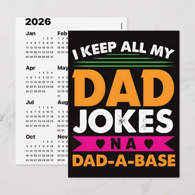 Postal Festiva 2026 Dad Jokes Advent Calendar Christmas Countdown (Anverso / Reverso)