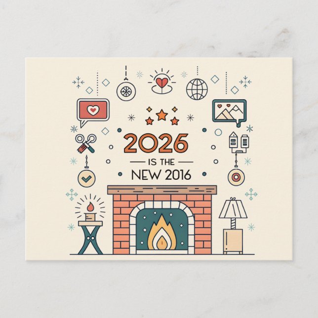Postal Festiva 2026 Is The New 2016 Cozy Culture Vector (Anverso)