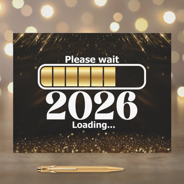 Postal Festiva 2026 Loading Please Wait Happy New Year (Subido por el creador)
