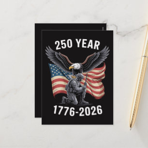 Postal Festiva 250 años 250 aniversario EE. UU. 4 de julio 