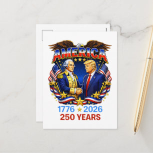 Postal Festiva 250 años aniversario de América 250º