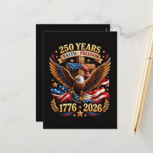 Postal Festiva 250 Años de Águila Patriótica de Fe y Libertad