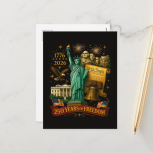 Postal Festiva 250 años de libertad estadounidense