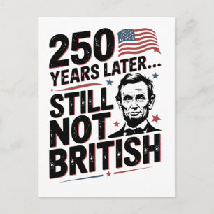 Postal Festiva 250 años después Sigue sin ser británico 4 de juli
