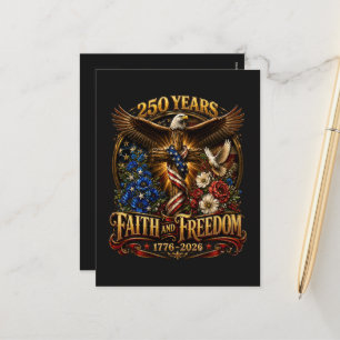 Postal Festiva 250 Años Fe Y Libertad América