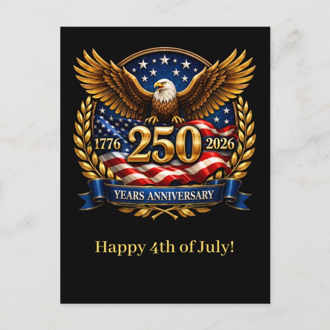 Postal Festiva 250th USA Anniversary Eagle Emblem  (Anverso)