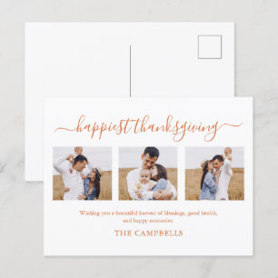 Postal Festiva 3 Collage de fotos de escritura moderna Acción de 