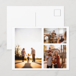 Postal Festiva 3 Collage de fotos Personalizado personalizado
