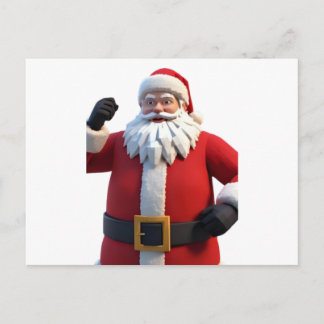 Postal Festiva 3D Santa Claus Christmas Greeting Card – Festive H