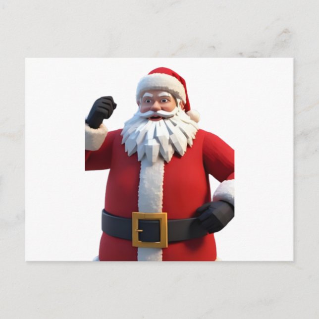 Postal Festiva 3D Santa Claus Christmas Greeting Card – Festive H (Anverso)