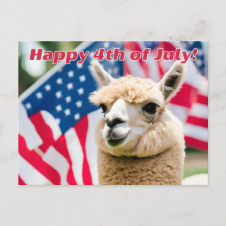 Postal Festiva 4 de julio de Alpaca